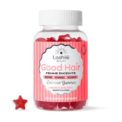 Gummies Good Hair Femme Enceinte Lashilé Beauty - Pousse des cheveux grossesse - Cure 1 mois