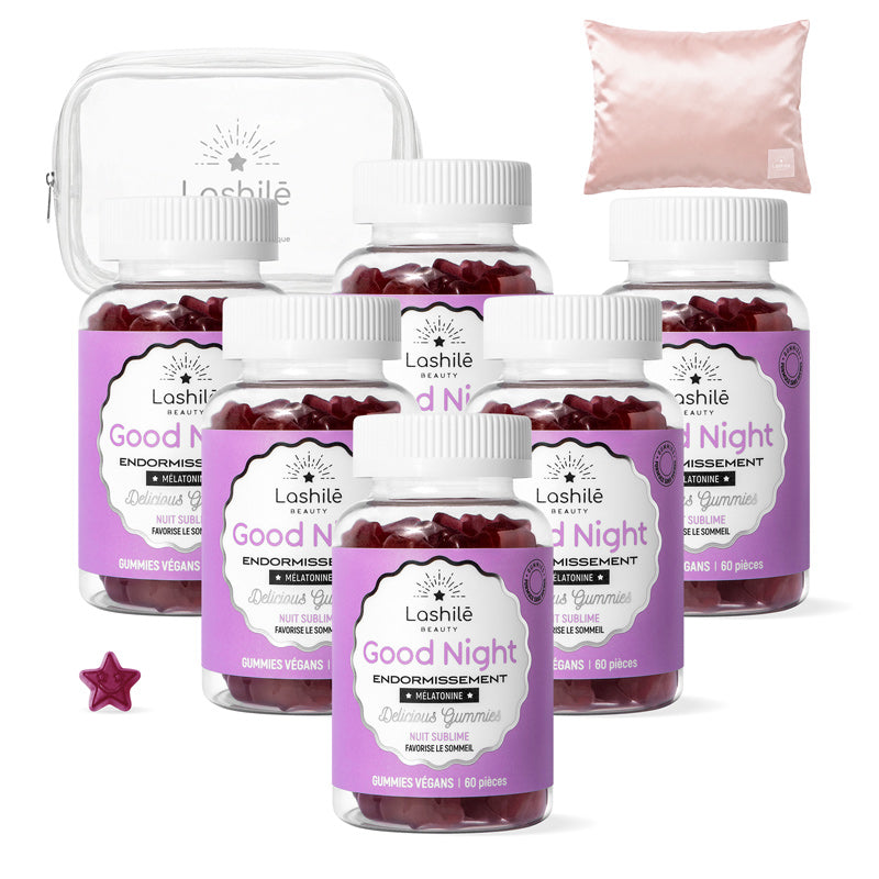 Gummies Good Night Lashilé Beauty - Sommeil et endormissement rapide - Cure 6 mois