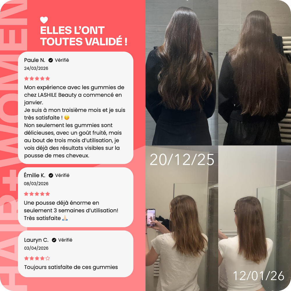 Pack Hair und Hair Women Anti-Haarausfall - 3 Monate