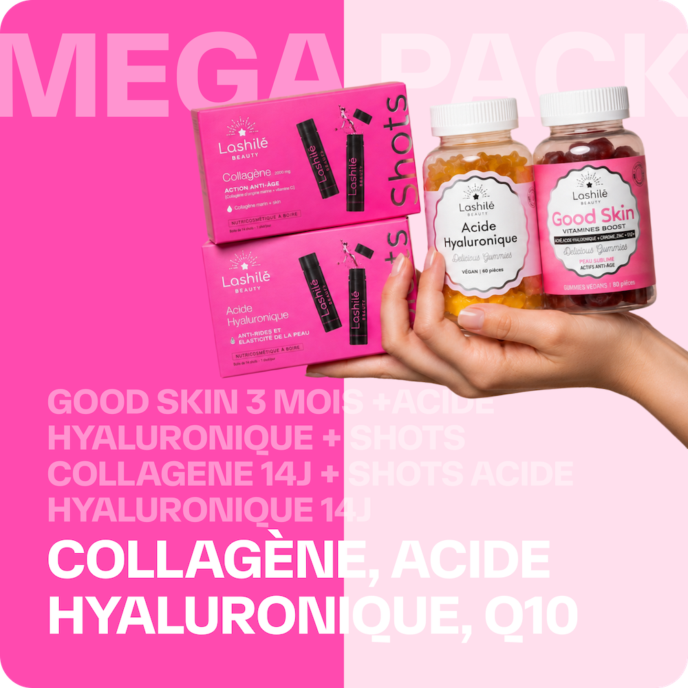 Mega Pack Peau - Collagène, Acide Hyaluronique, Q10